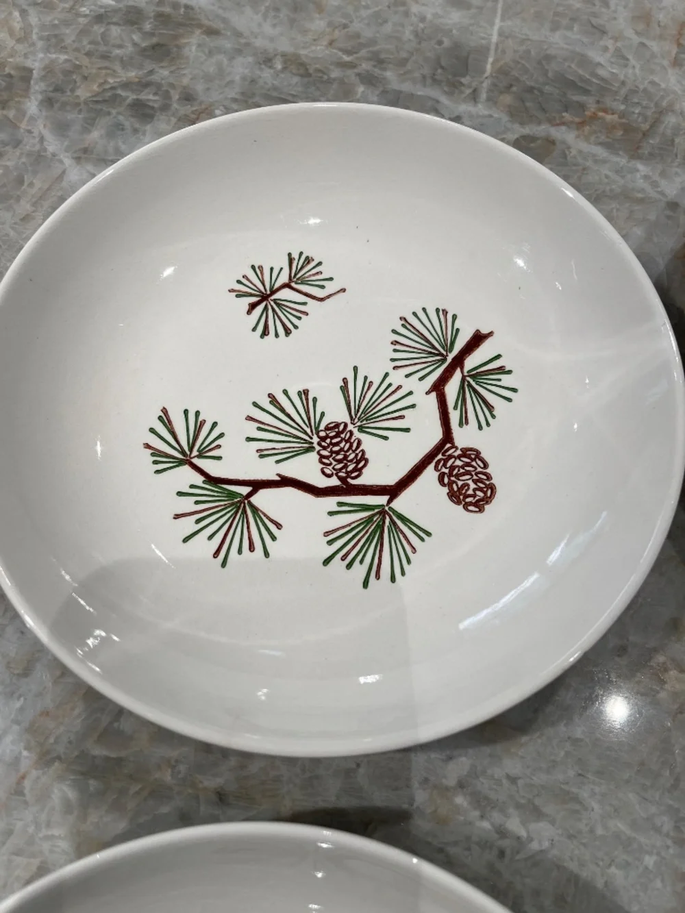 Stetson Marcrest~Vintage Misty Pine  ovenproof hand painted underglaze bowls